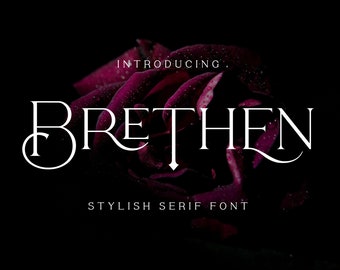 Brethen Serif Font, Stylish, Elegant, Canva, Brand, Business