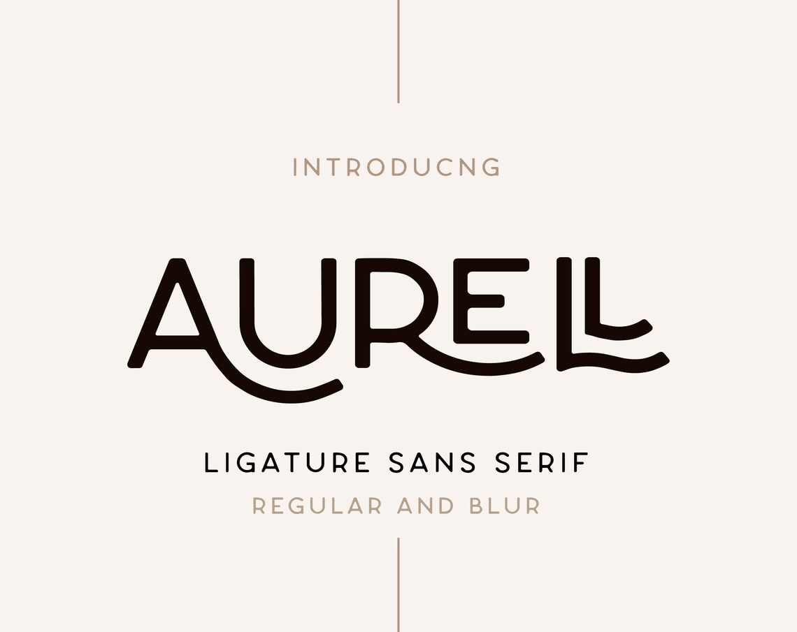 Aurell Sans Serif Font, Ligature Font, Elegant Font, Stylish Font