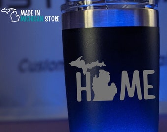 Michigan Inspired Insulated Tumblers - Michigan Home, Great Lakes, & More