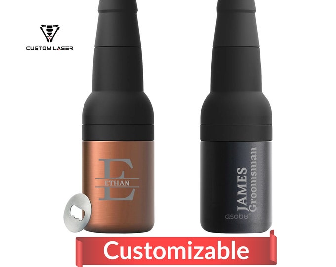 Gift for Beer Lovers - Custom Beer Chiller and Holder - Birthday Gift for Men, Anniversary Gift, Personalized Groomsmen Gift, Custom Design