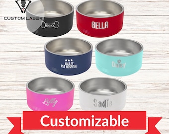 Custom Engraved Polar Camel Pet Bowl: Personalized Dog/Cat Bowl