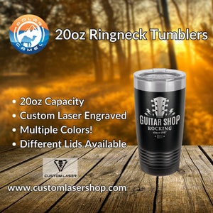 20oz Tumblers W/ Lid  - Custom Engraved with Your Name or Logo