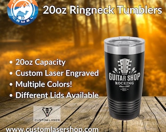 20oz Tumblers W/ Lid  - Custom Engraved with Your Name or Logo