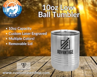 Personalized 10oz Lowball Tumbler: Custom Engraved Stainless Steel