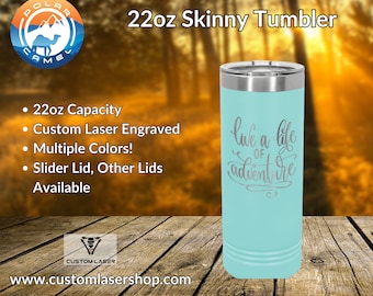 22oz Skinny Tumblers w/ Lid - Polar Camel - Custom Engraved