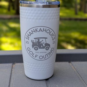 20oz Golf Dimple Tumblers - Custom Engraved - Gift for a Golfer, Golf Dad, Golf Mom