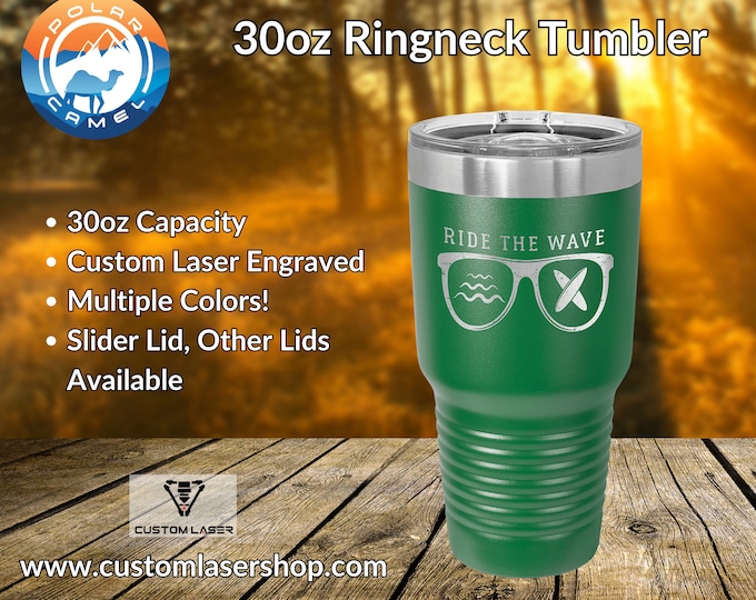 30oz Tumblers W/ Lid Custom Engraved with Your Name or Logo