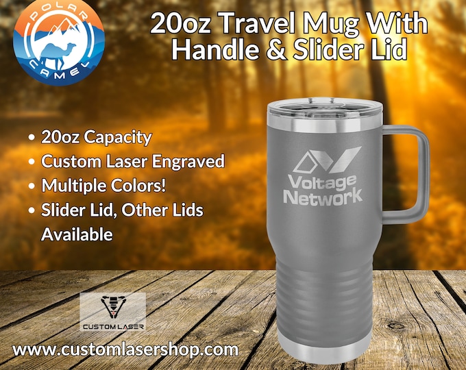 Polar Camel 20oz Travel Mug w/ Slider Lid - Custom Engraved and Personalized