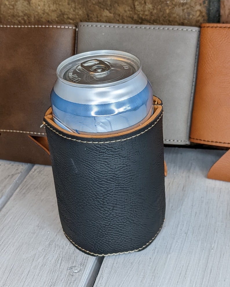 Custom Laser Engraved Leatherette Insulated Beverage Holders Etsy