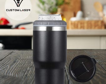 Personalized 4-in-1 Universal Can Cooler & Tumbler – Custom Laser Engraved