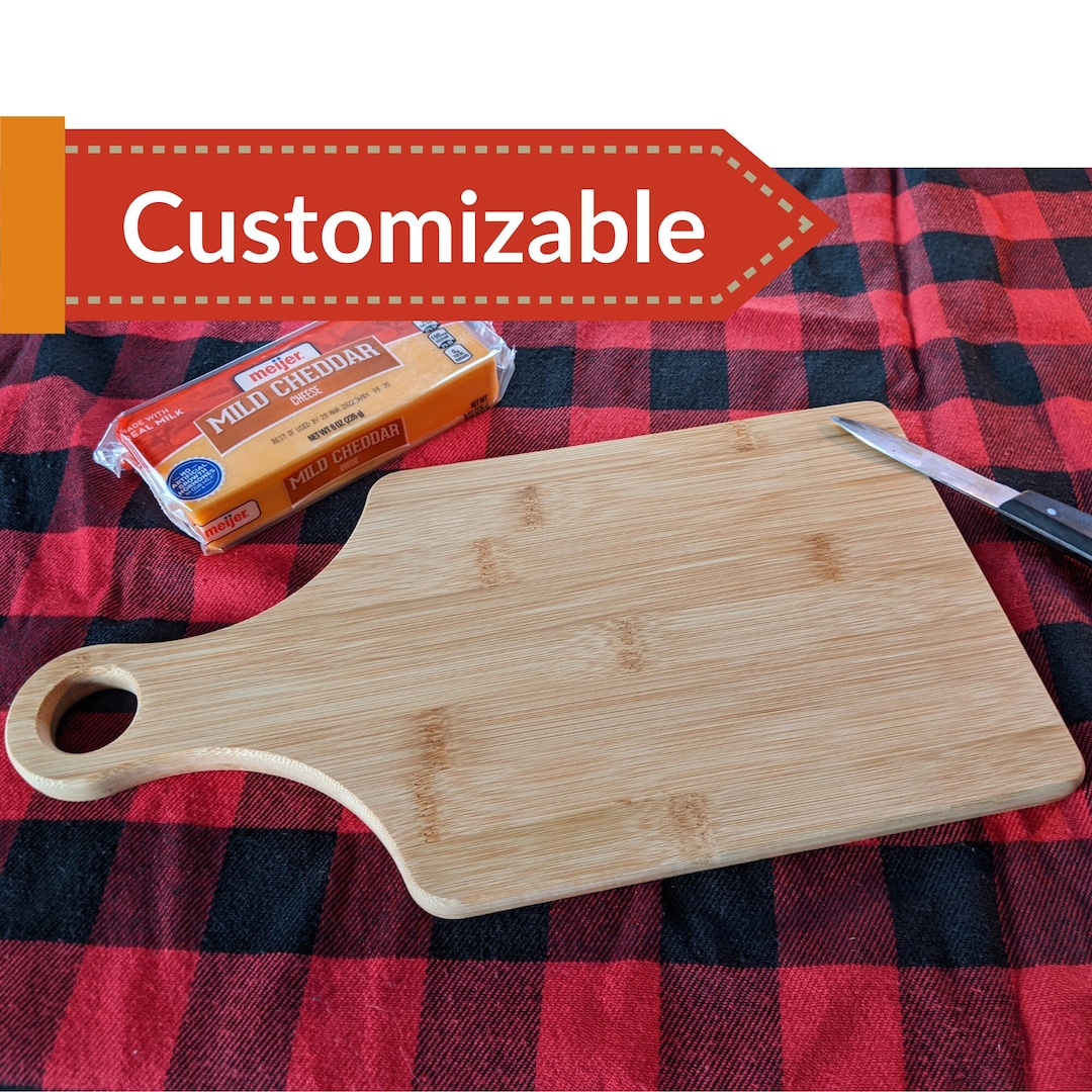 Custom Engraved Bamboo Cutting Board Charcuterie Board, Personalized