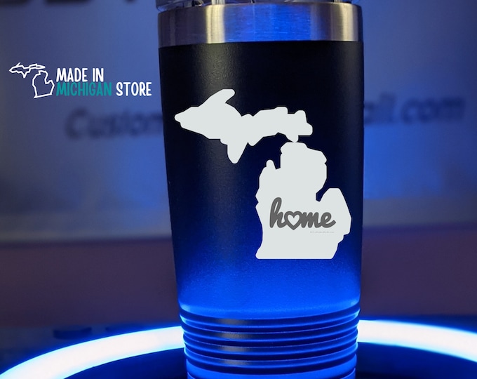 Michigan Home Heart Love - Insulated Tumblers - Michigan Home, Great Lakes, & More
