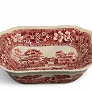 COPELAND England, Spode Pink Tower, Bowl / Serving Bowl 23 x 23 cm