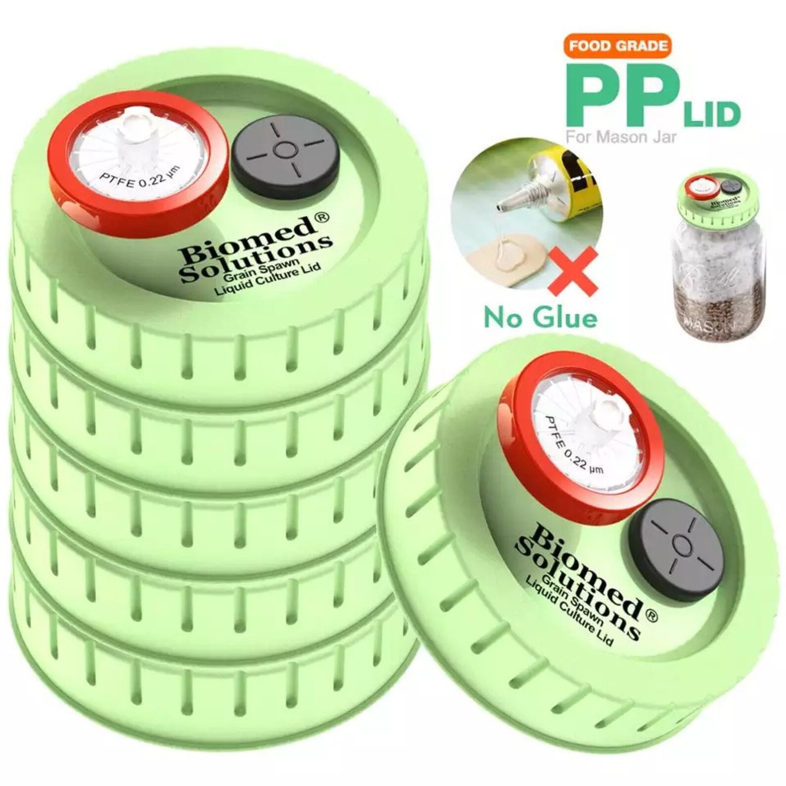 6pcs Liquid Culture Lids Autoclavable Rejular Mouth Jar Lids Etsy