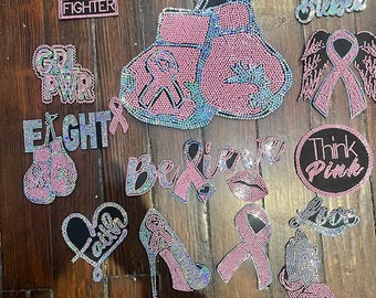 Fighter Breast Cancer Jacket Bag 15 Patch Set