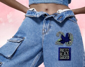 Greek Blue Sorority, Bling Patch Set | High-Intensity Sparkle Composite, Smooth to Touch