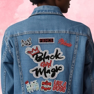 Black Girl Magic, Bling Patch Set | High-Intensity Sparkle Composite, Smooth Touch