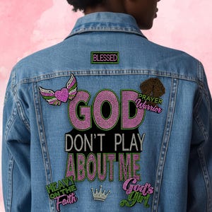 God Don't Play About Me, Bling Patch Set | High-Intensity Sparkle Composite, Smooth Touch