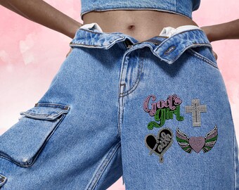 God's Girl, Bling Patch Set | High-Intensity Spark Composite, Smooth Touch