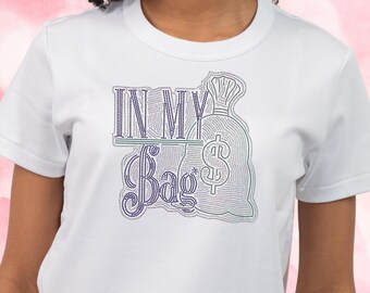 In My Bag Iron Transfer, DIY Heat Press, Apparel Sticker - Bold Typography