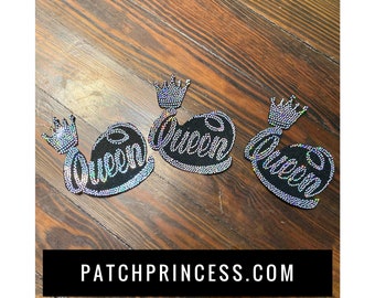 Juego de 3 parches Queen Bling