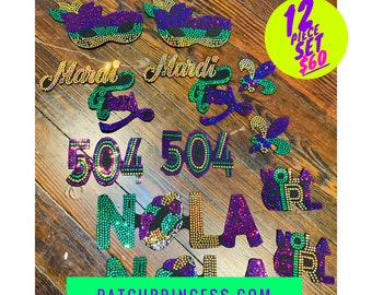 Mardi Gras 12 Patch Set