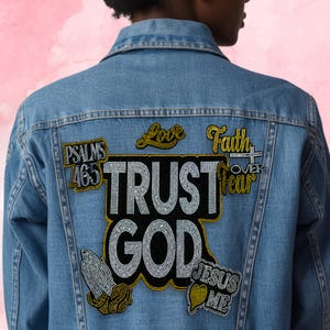 Trust God, Bling Patch Set | High-Intensity Sparkle Composite, Smooth Touch