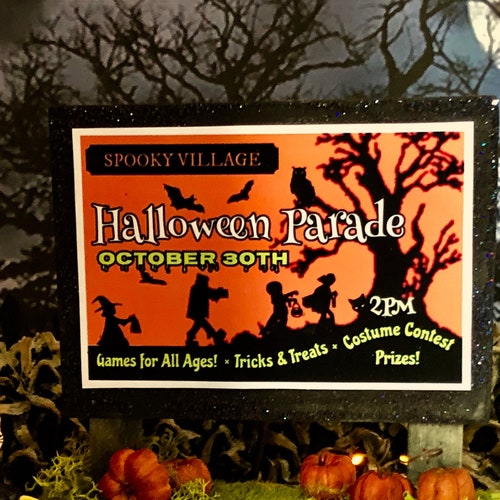 Miniature Halloween hotsell Parade Billboard/ Sign