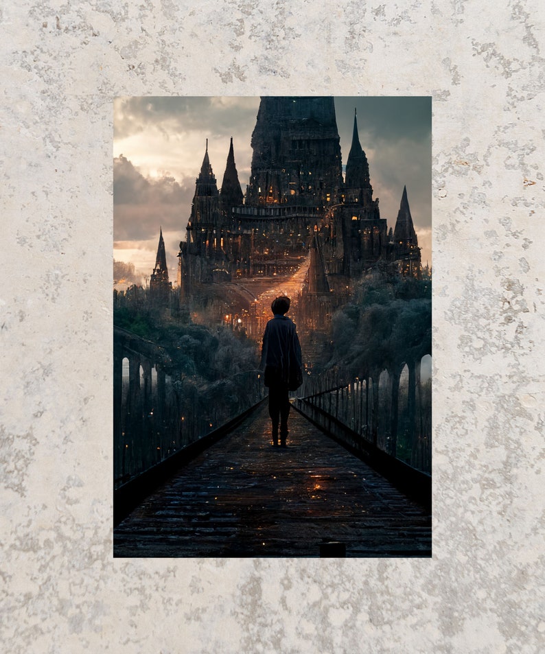 Hogwarts Castle Ai Generated Artwork Harry Potter Gift Etsy