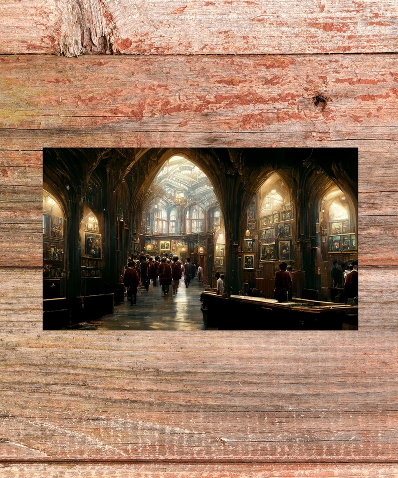 Hogwarts Hallway Ai Generated Artwork Harry Potter Gift Etsy Singapore