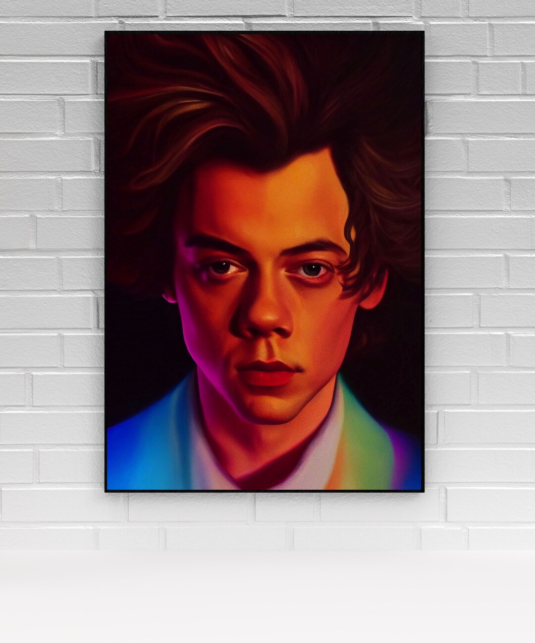 Portrait of Harry Styles Poster Wall Art Harry Styles Posters Etsy