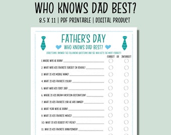 Meilleur jeu qui connaît papa pour la fête des pères | Jeux avec papa | Jeu de papa pour enfants et adultes | Activité pour la fête des pères