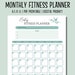Monthly Fitness Planner PDF | Printable Workout Calendar - Etsy