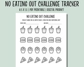 No Eating Out Challenge | Habit Tracker | Savings Challenge | Healthy Eating Challenge
