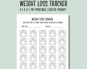 Weight Loss Tracker Printable | Weight Loss Goal Tracker | Weight Loss Journey | 30 Pound Weight Loss Tracker | 30 Pound Weight Loss Chart