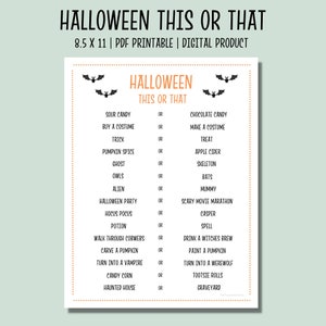 Halloween This or That Game | Halloween Fun Party Game | Halloween Would You Rather Game | Halloween Game for Kids | Halloween School Game