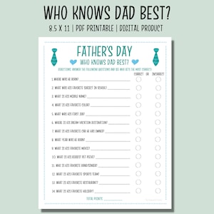 Il miglior gioco per la Festa del papà: chi conosce papà / Giochi con papà / Gioco del papà per bambini e adulti / Attività per la Festa del papà