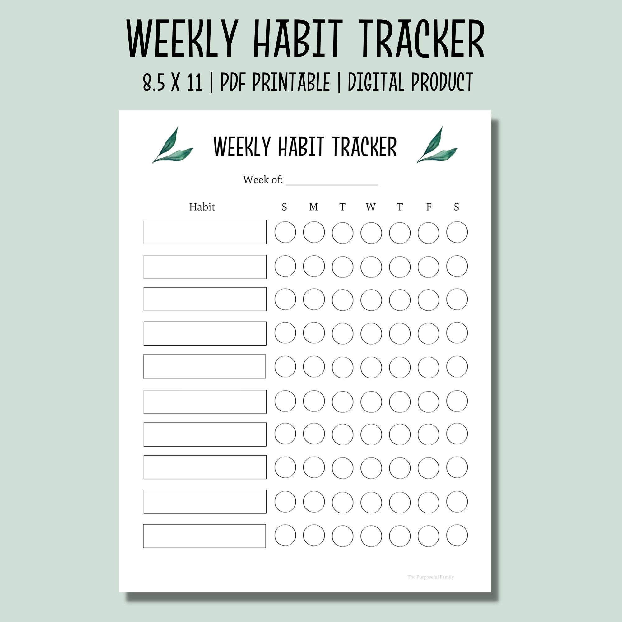 Daily Habit Tracker Printable
