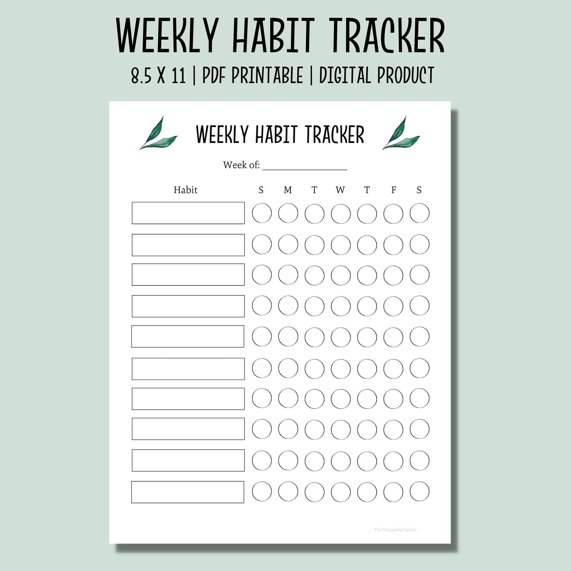 Daily Habit Tracker Printable