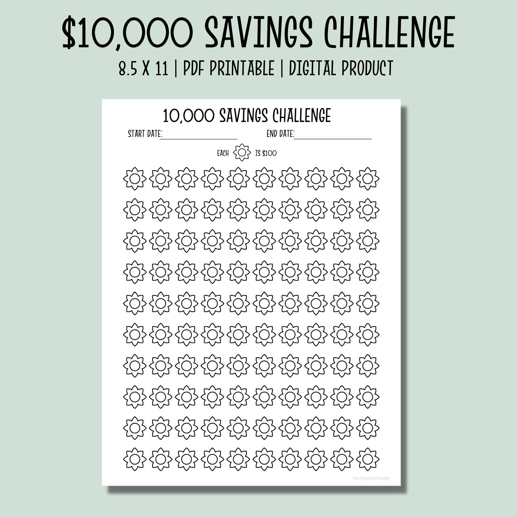10-000-money-saving-challenge-10k-printable-savings-tracker-downloadable-savings-chart-etsy