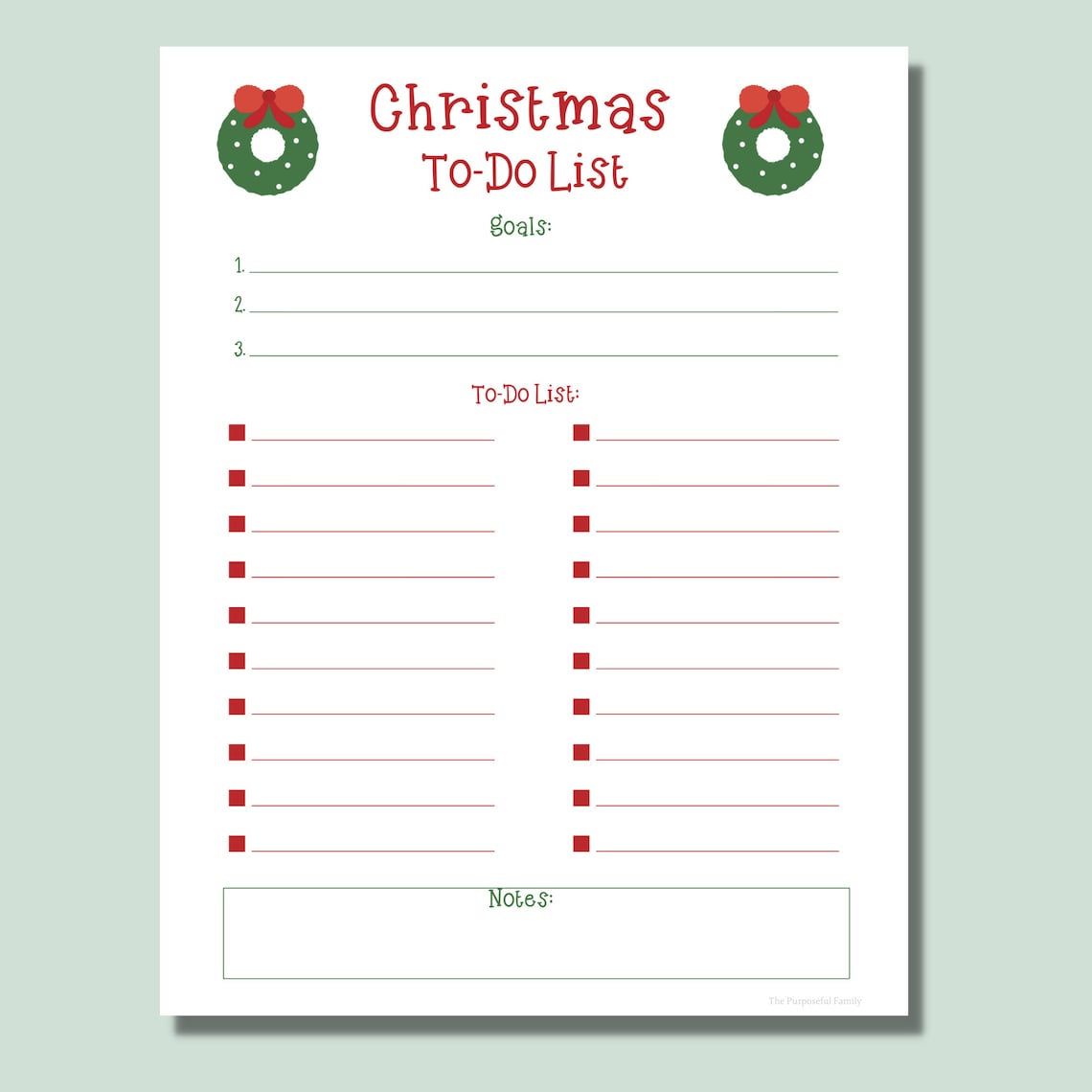 Christmas To do List Printable To do List Planner Holiday Planner