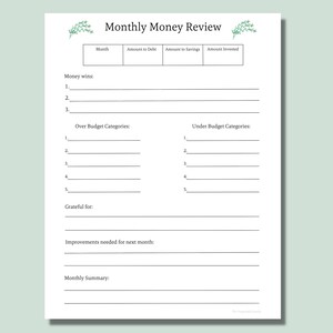 Monthly Money Review | Monthly Financial Reflection | Monthly Financial
