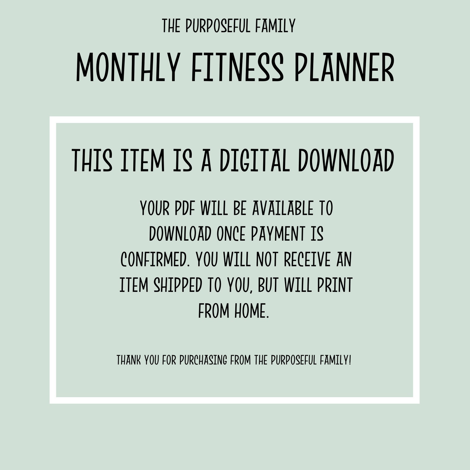 Monthly Fitness Planner PDF | Printable Workout Calendar - Etsy