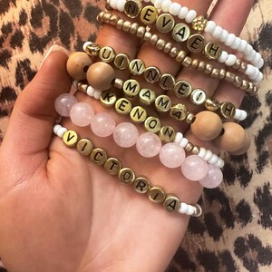 Mama Beaded Personalized Bracelet Stack
