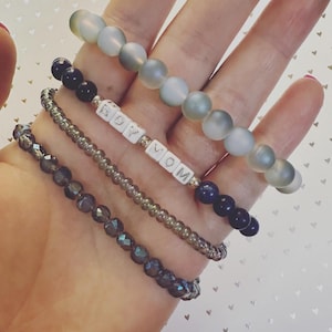 Boy Mom Beaded Bracelet Stack