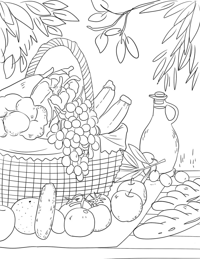 Farm Fruit Printable Adult Coloring Page from Manila Shine Coloring book pages for adults and kids, Coloring sheets, Coloring designs image 2