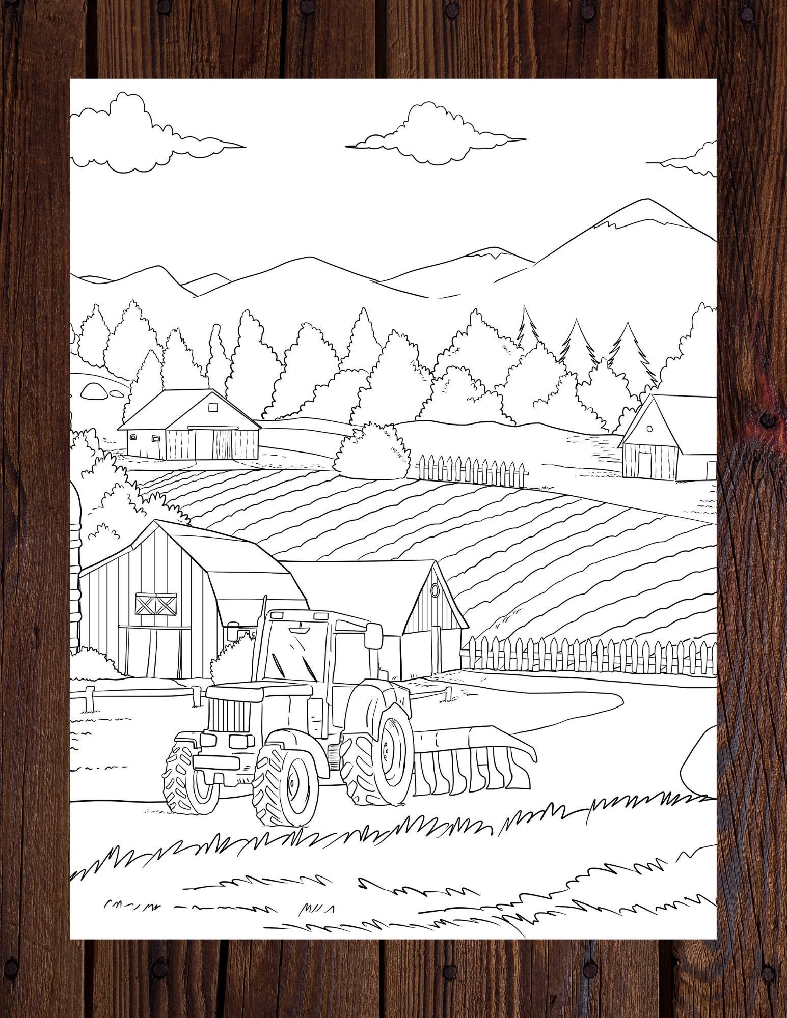 Farm Landscape Coloring Pages