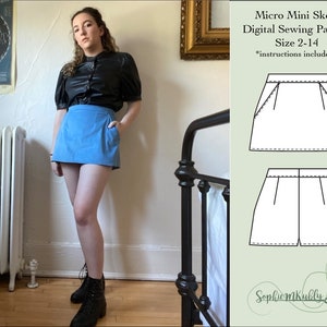 Easy Skirt Pattern With Pockets / Women's Skirt Sewing Pattern PDF