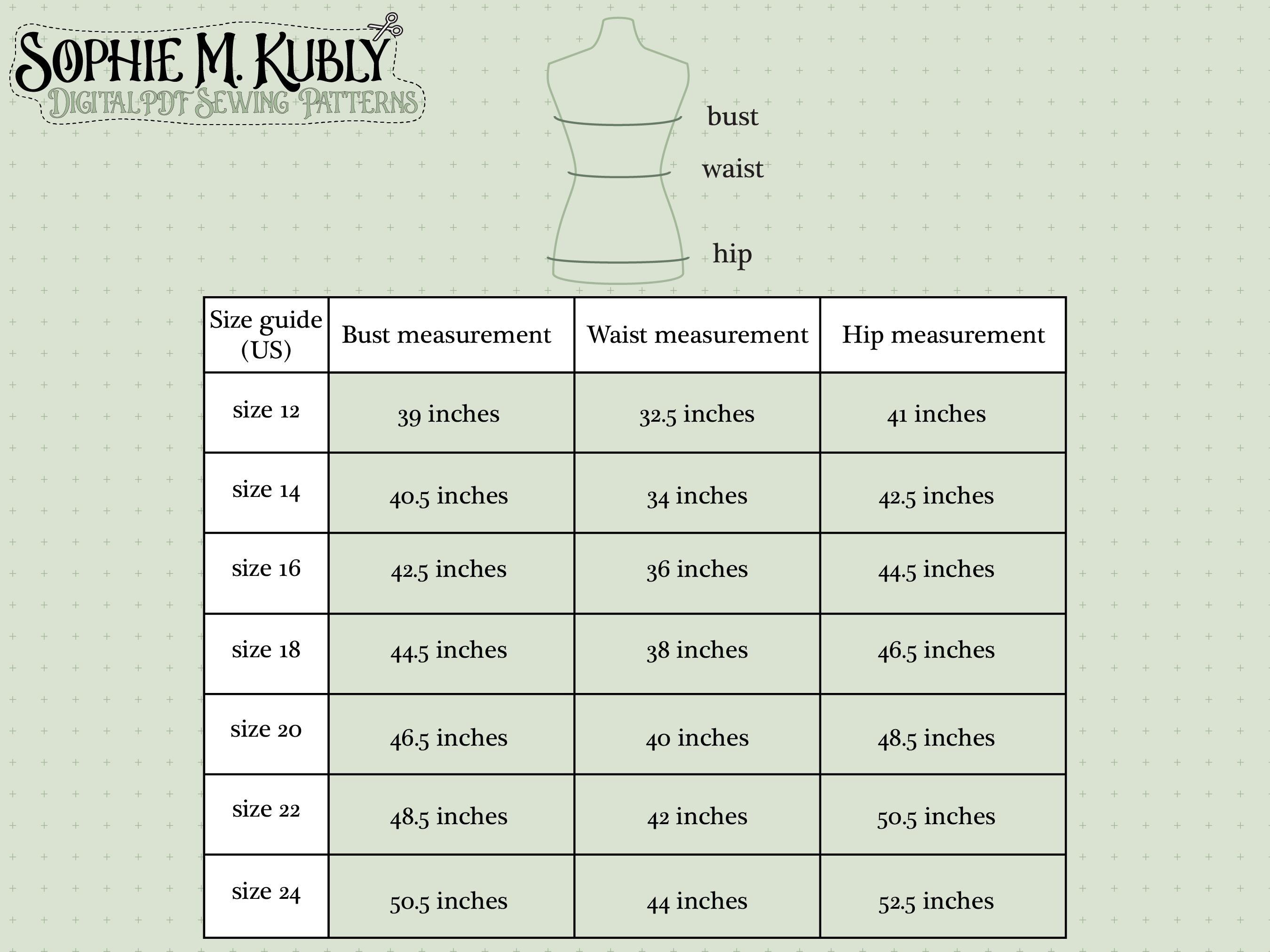 Basic Shirt Pattern / Women's Standard Fit Torso Sewing Pattern ...