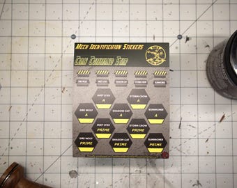 Clan Command Star BattleTech Alpha Strike Unit Stickers - Base Identification Decals